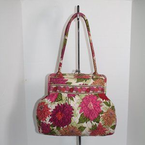 Vera Bradley Hello Dahalia Red Pink Green Flowers